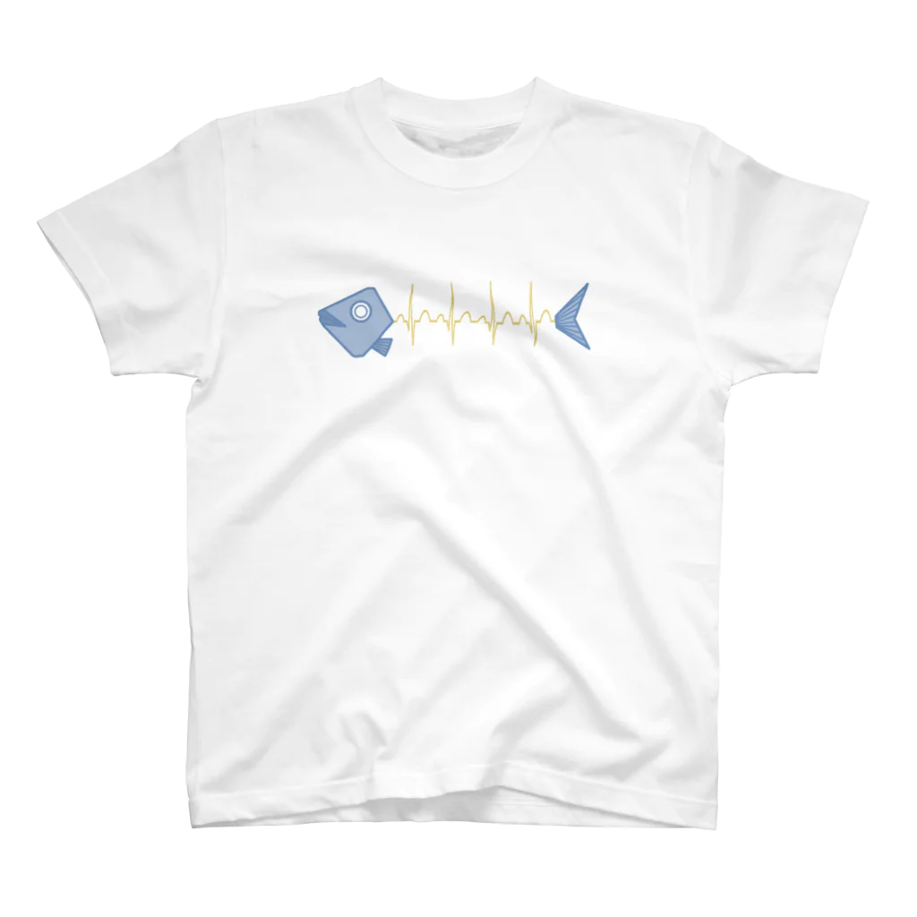 蛇口〆太のお店の魚骨心電図 スタンダードTシャツ