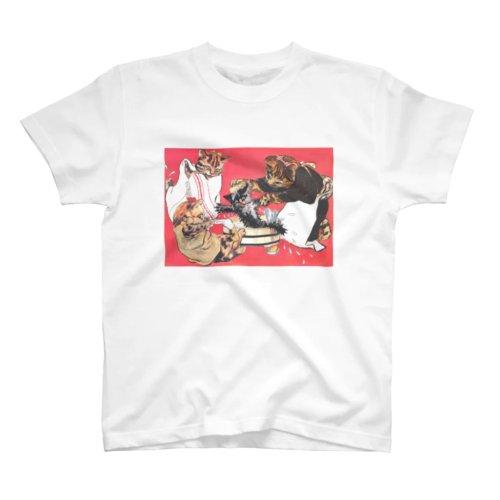 lofi_bearの北澤楽天 ねこの行水 （1914） スタンダードTシャツ