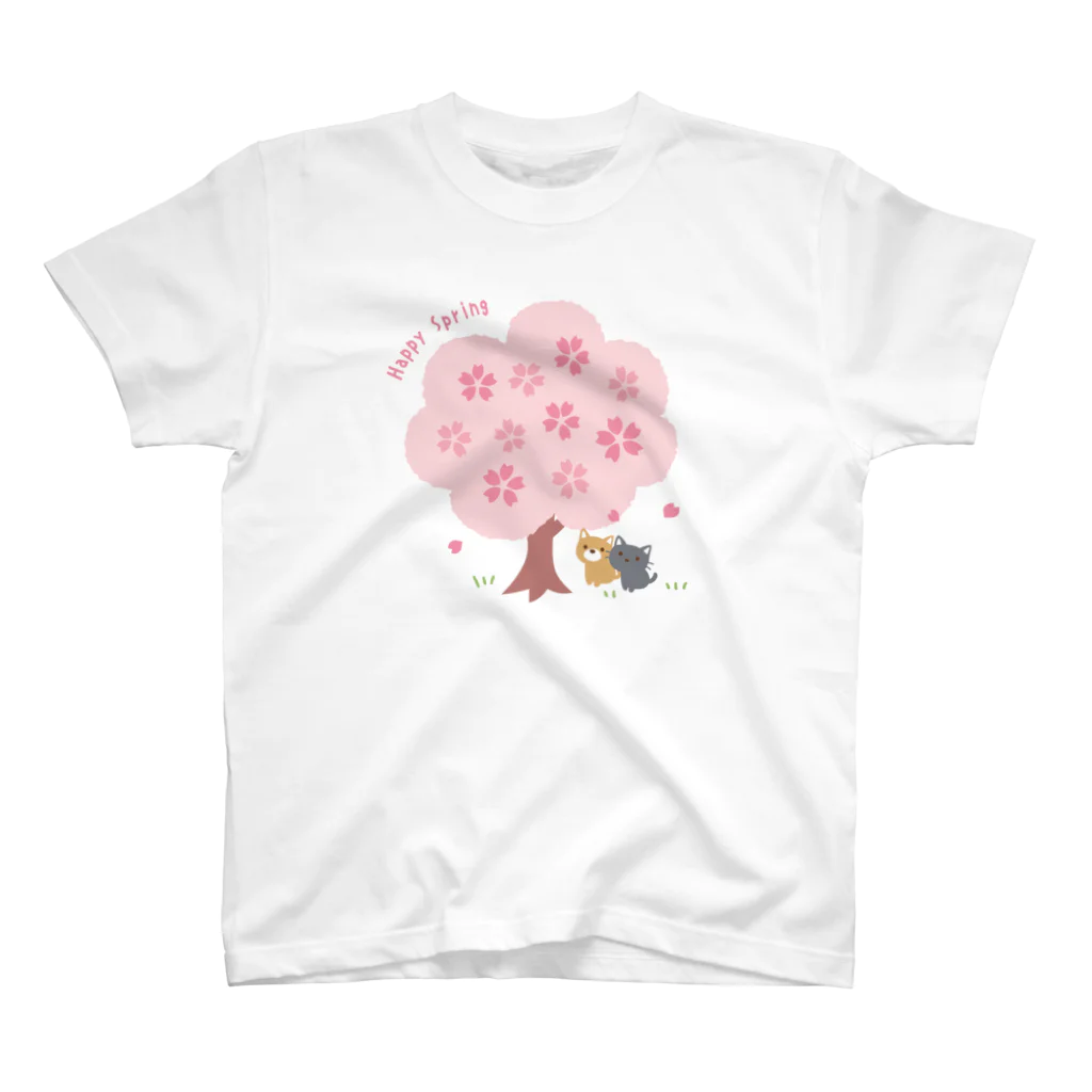 あずき缶の桜の木の下で スタンダードTシャツ