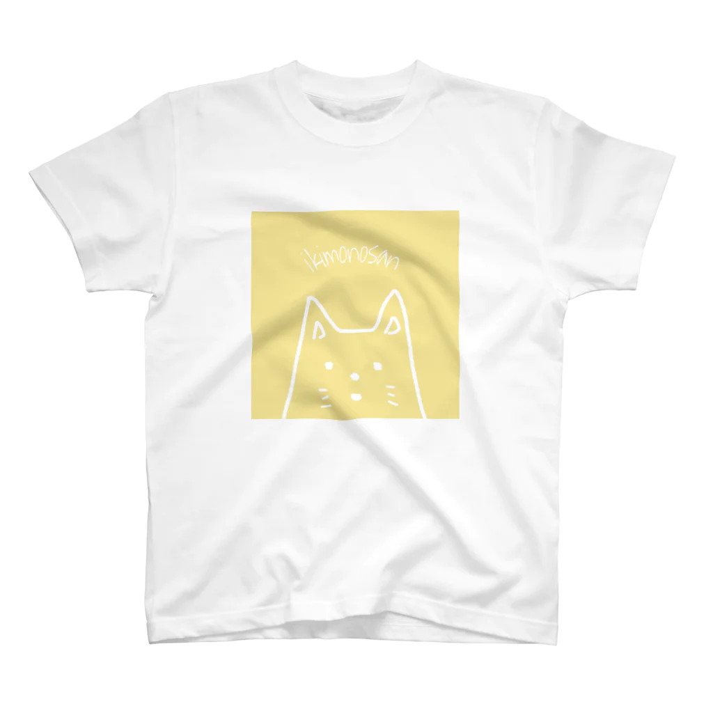 ikimonosanのikimonoねこさん　（黄色） スタンダードTシャツ