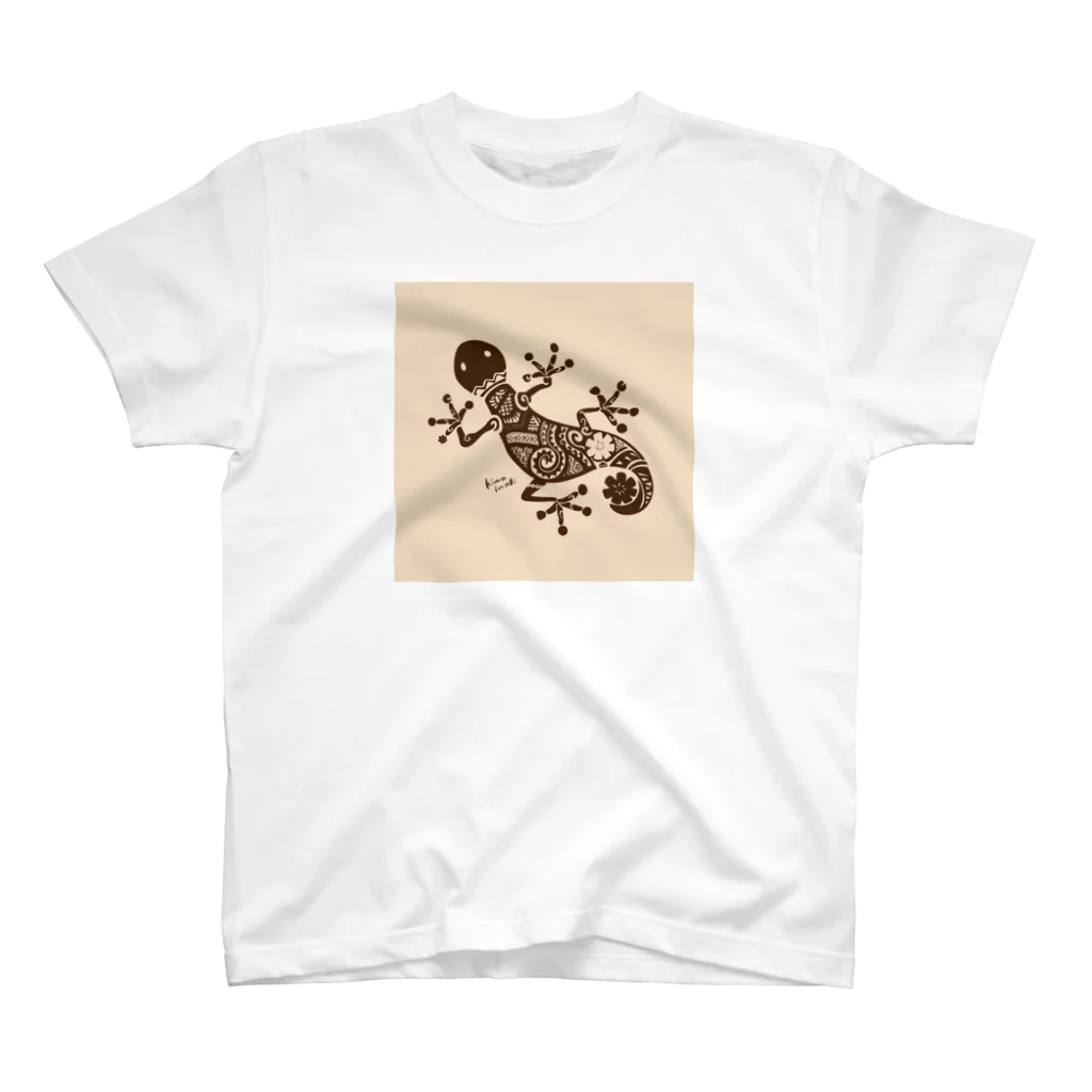 kiwaiwakiのヤモリ(geko) スタンダードTシャツ