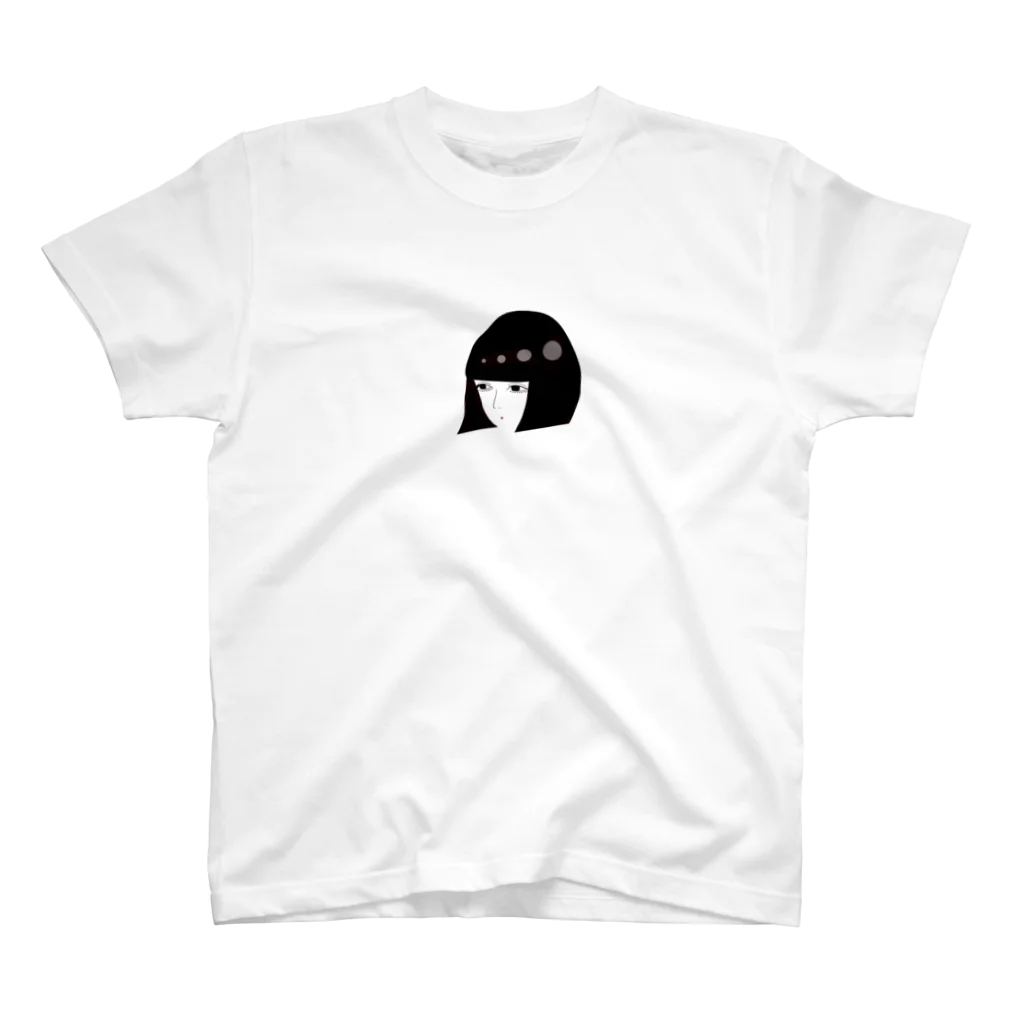 n y a n k o r oの黒髪ボブのオンナノコ スタンダードTシャツ