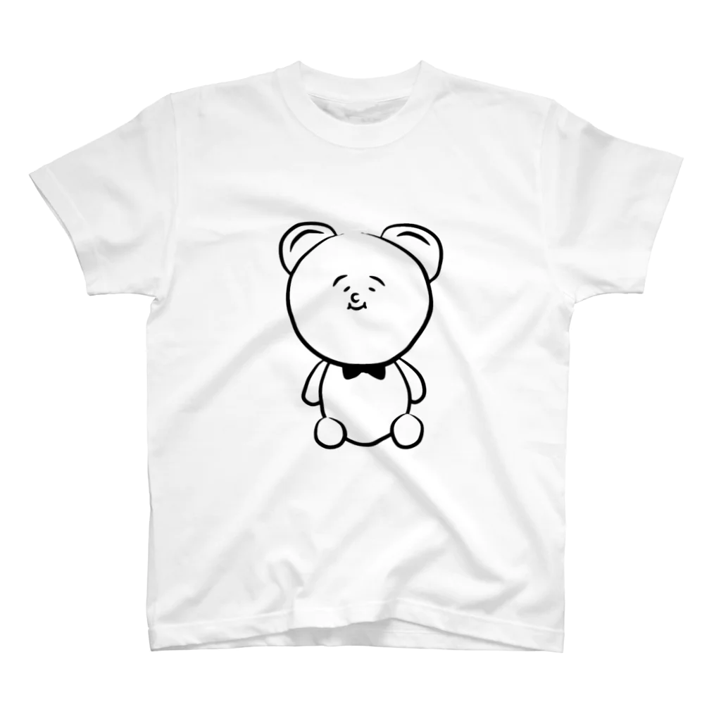 ゆるいおもち屋のゆるいくまさん（モノクロ） Regular Fit T-Shirt