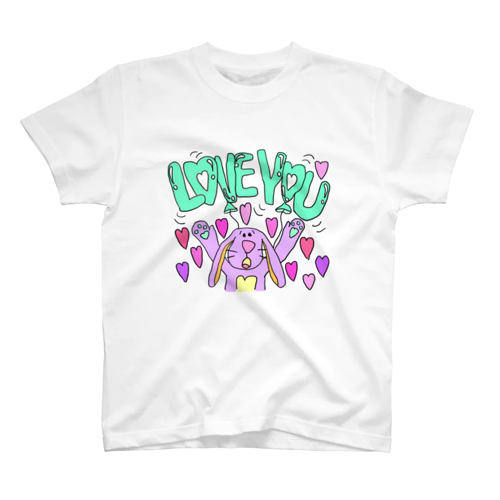 Sarah SunshineのLOVE YOU Bunny スタンダードTシャツ