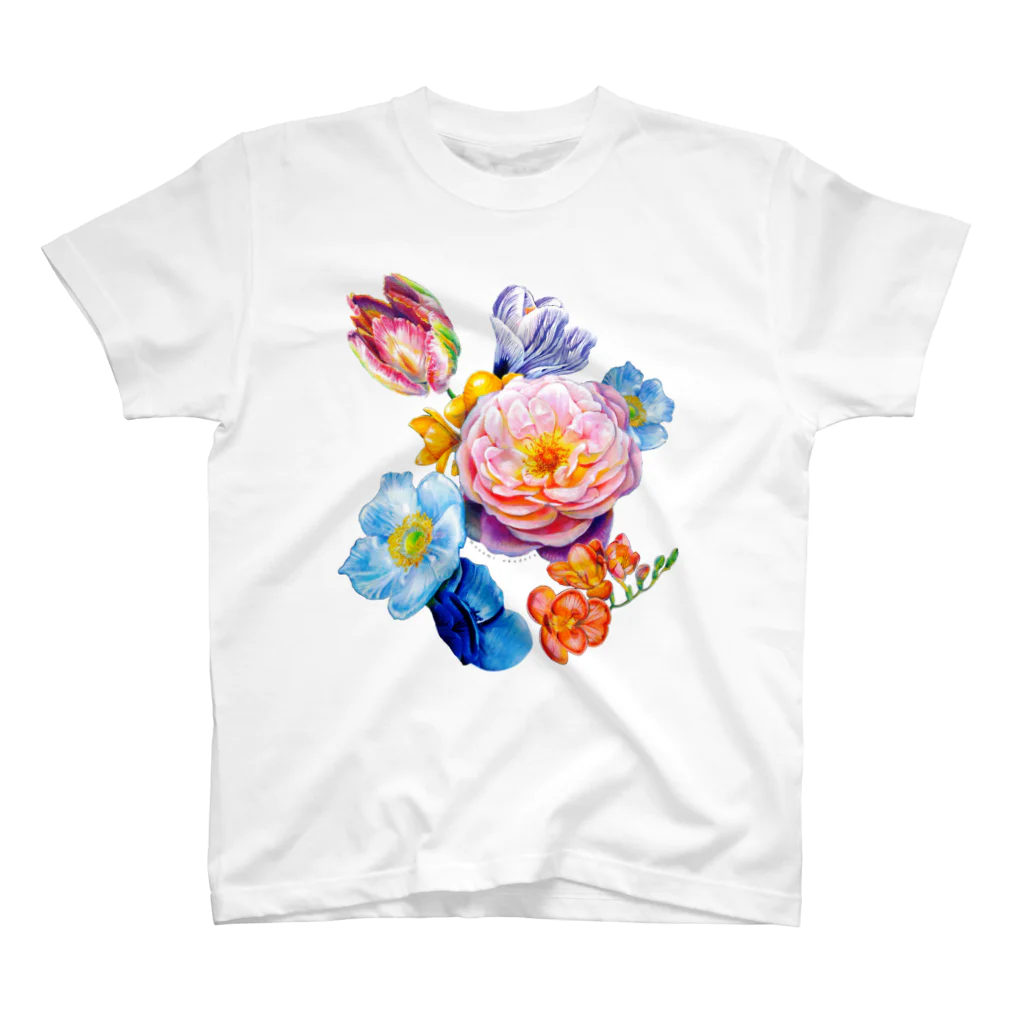 奥寺正美　masami okuderaのflowers 陰 Regular Fit T-Shirt