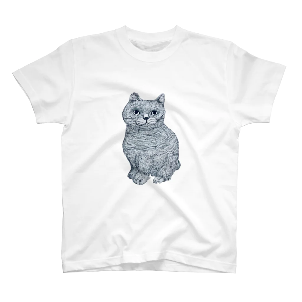 筆ペンどうぶつの猫さん スタンダードTシャツ