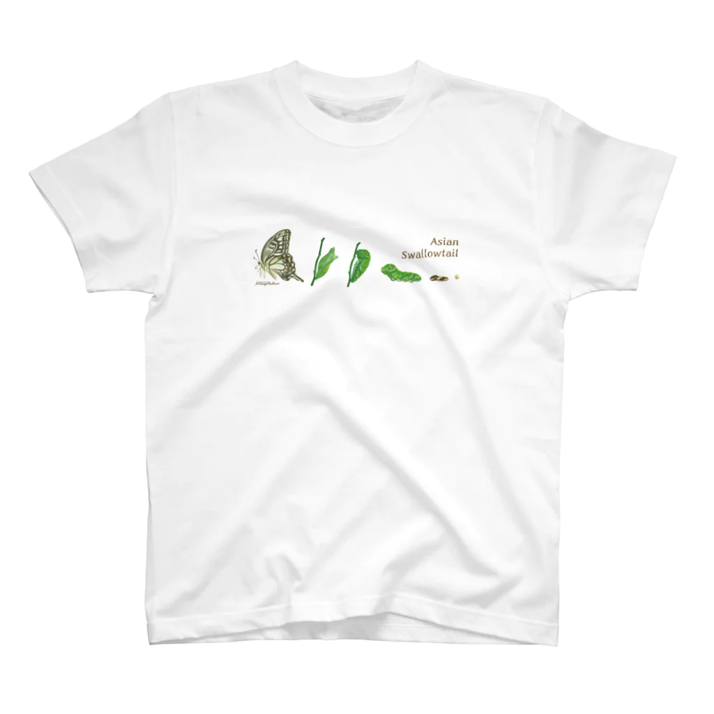 kitaooji shop SUZURI店のAsian Swallowtail Regular Fit T-Shirt