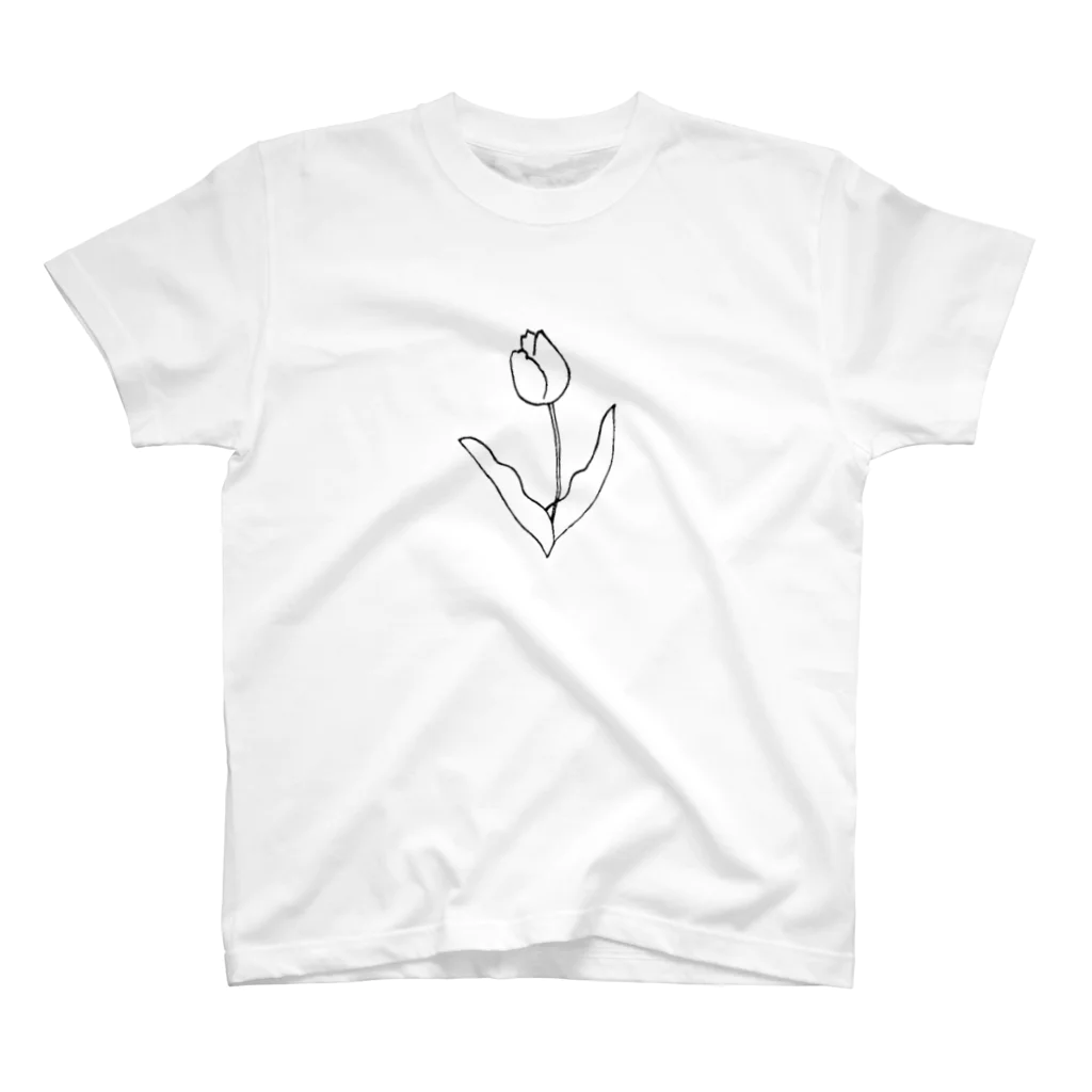 LePuyのチューリップ線画 Regular Fit T-Shirt