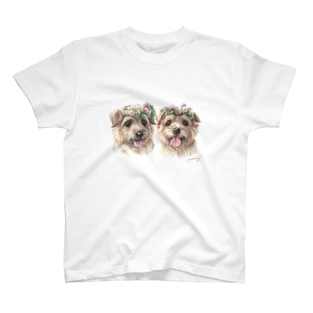 Momojiの犬画のノーフォークテリア24 Regular Fit T-Shirt