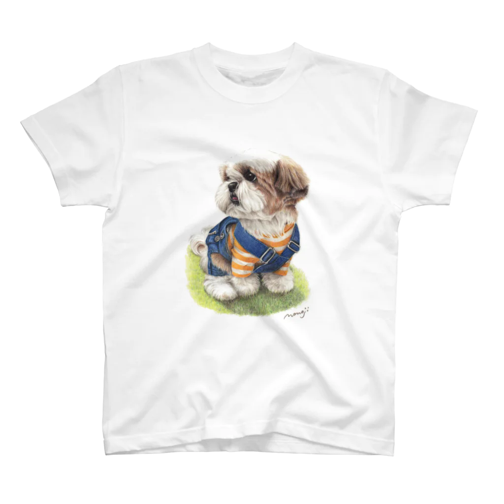 Momojiの犬画のシーズー53 スタンダードTシャツ