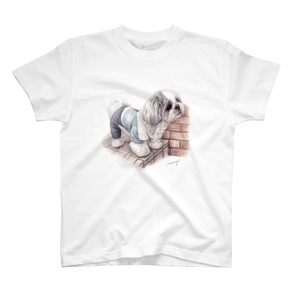 Momojiの犬画のシーズー81 スタンダードTシャツ