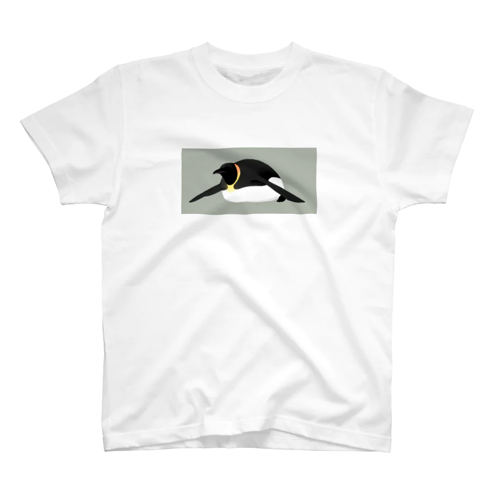 かとうみかん@ペンギンイラストのつぶやきペンギンのペン太　～命～ Regular Fit T-Shirt