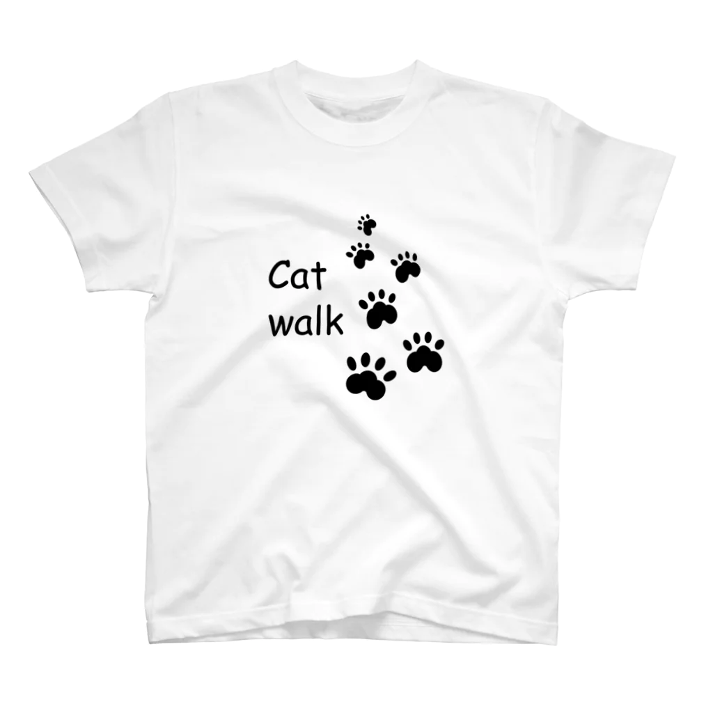 しる猫☆ミ雑貨店のＣat walk スタンダードTシャツ