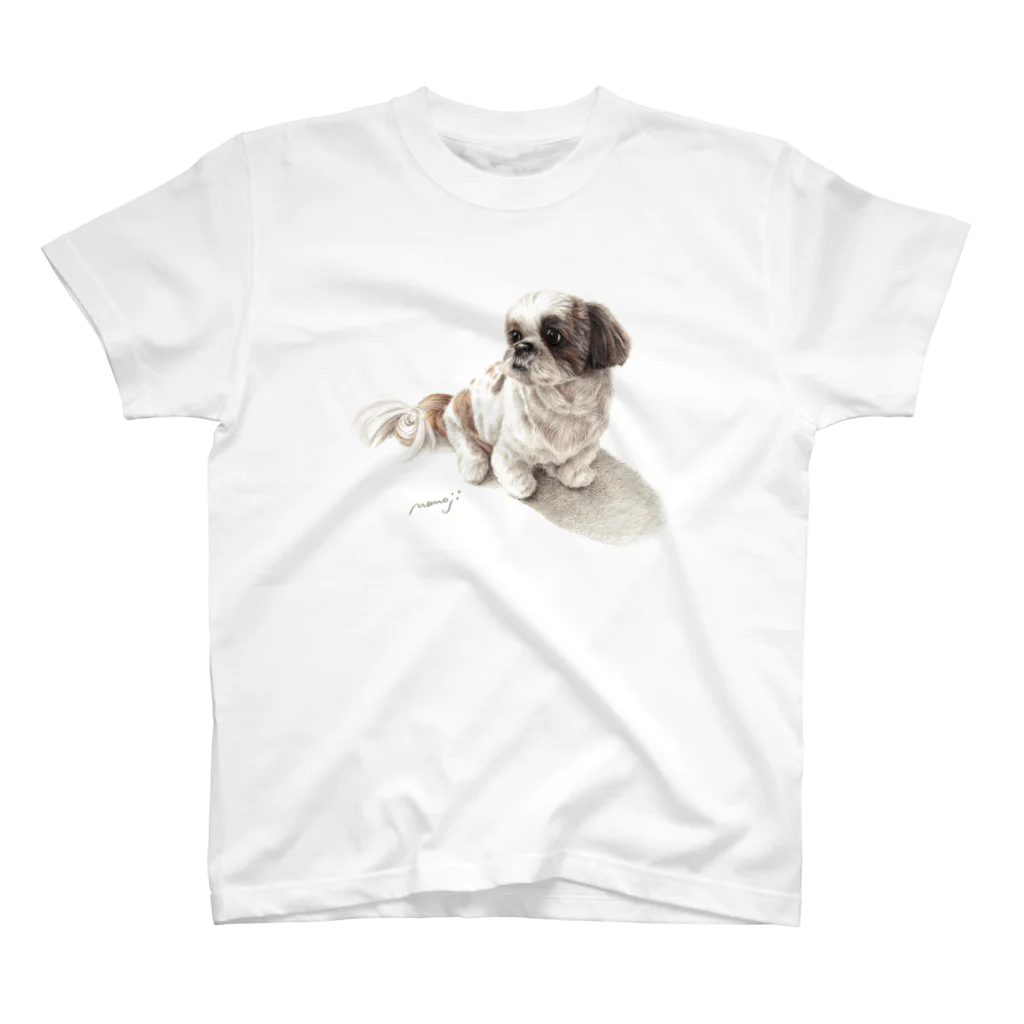 Momojiの犬画のシーズー56 スタンダードTシャツ