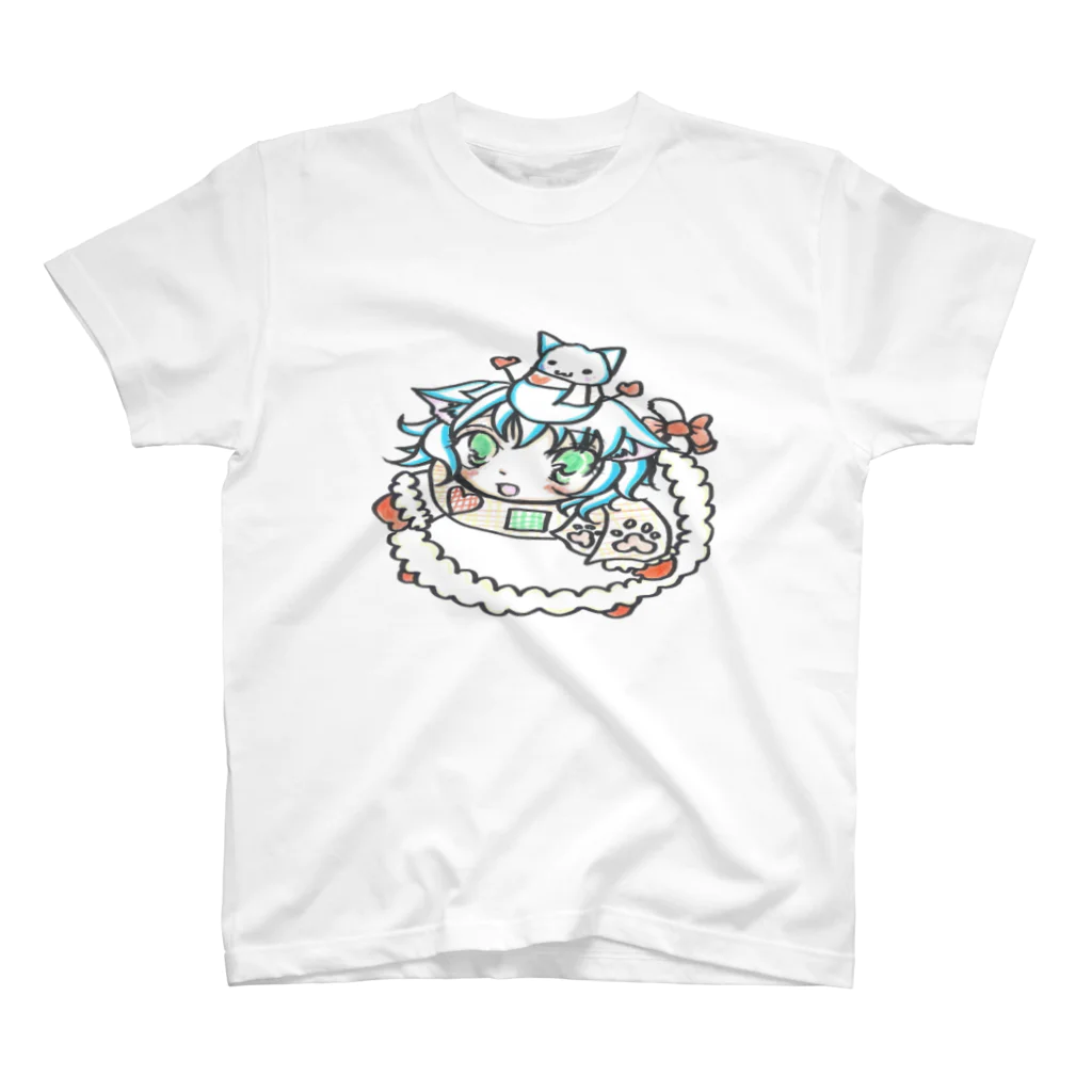 さくらんぼねこの雪猫 スタンダードTシャツ