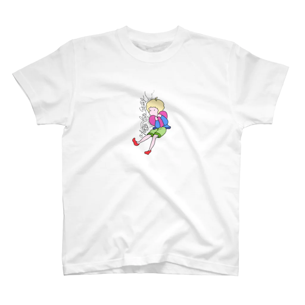 ピクタロウ ですのa happy heart late start boy スタンダードTシャツ