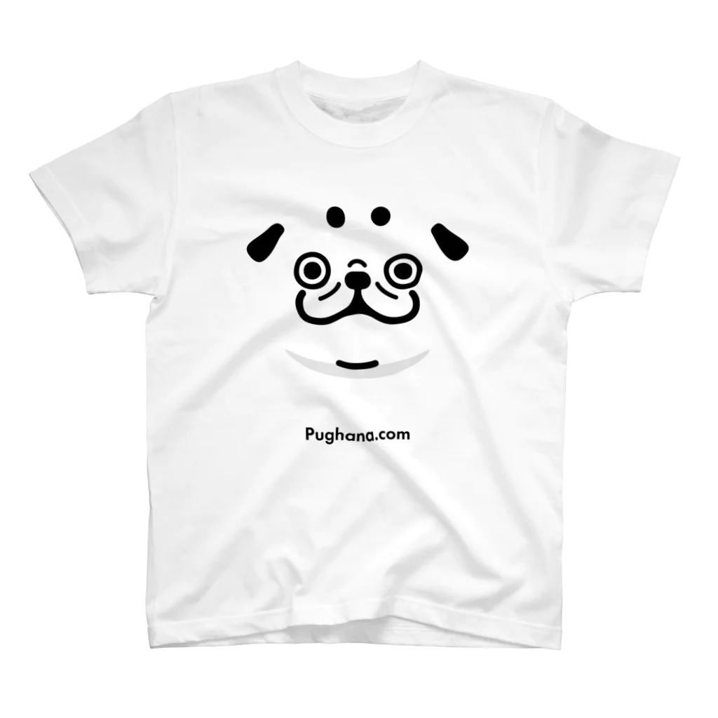 パグハナストア / PUGHANA STOREのシルエットパグ（URL）淡色用 Regular Fit T-Shirt