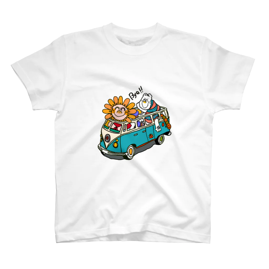 westy2ptのワーゲンバスにのるヘンテコフレンズ スタンダードTシャツ