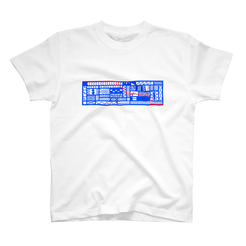 Mousai_clothingのBox -blue&red- スタンダードTシャツ