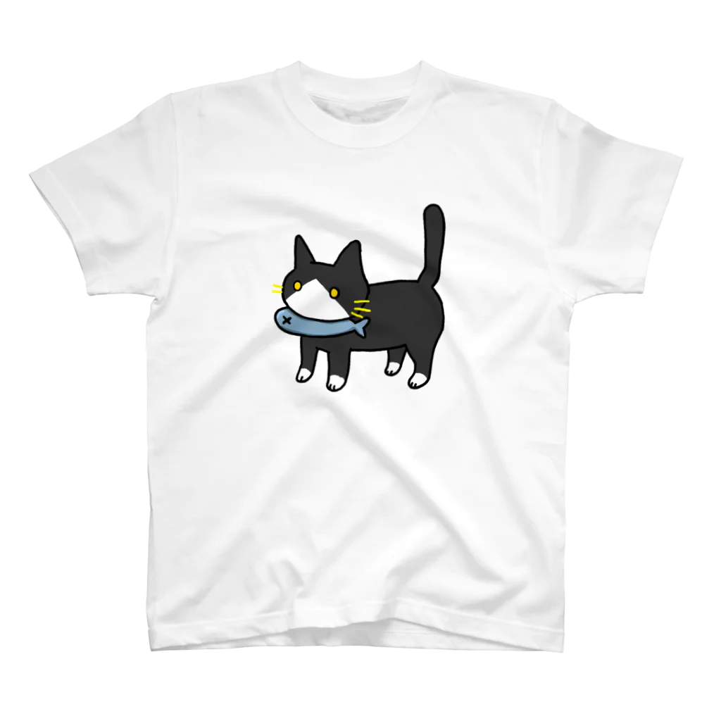 senbaku商店のハチワレねこさん スタンダードTシャツ