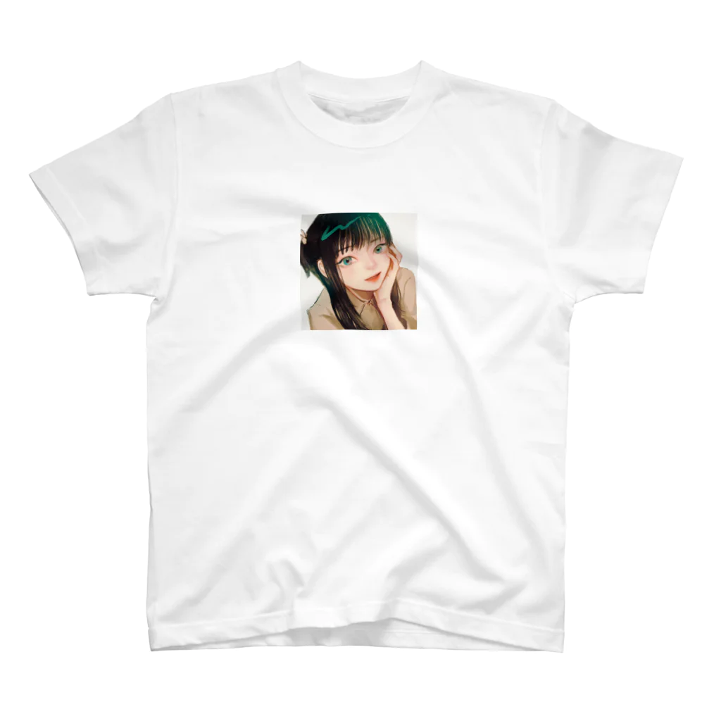 さかなやのはにかみティ(青いうにゃうにゃ付ver.) スタンダードTシャツ