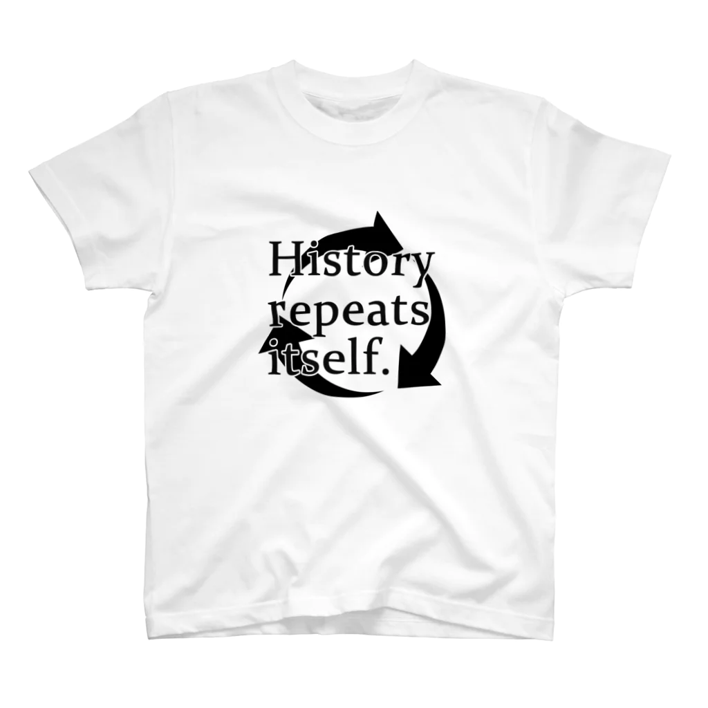 ＮＯ　ＮＡＭＥ　の‎History repeats itself. スタンダードTシャツ