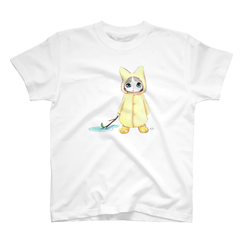 Tio Heartilの梅雨ねこちゃん スタンダードTシャツ