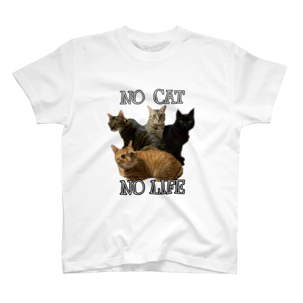 ふいめいのNO CAT NOLIFE スタンダードTシャツ