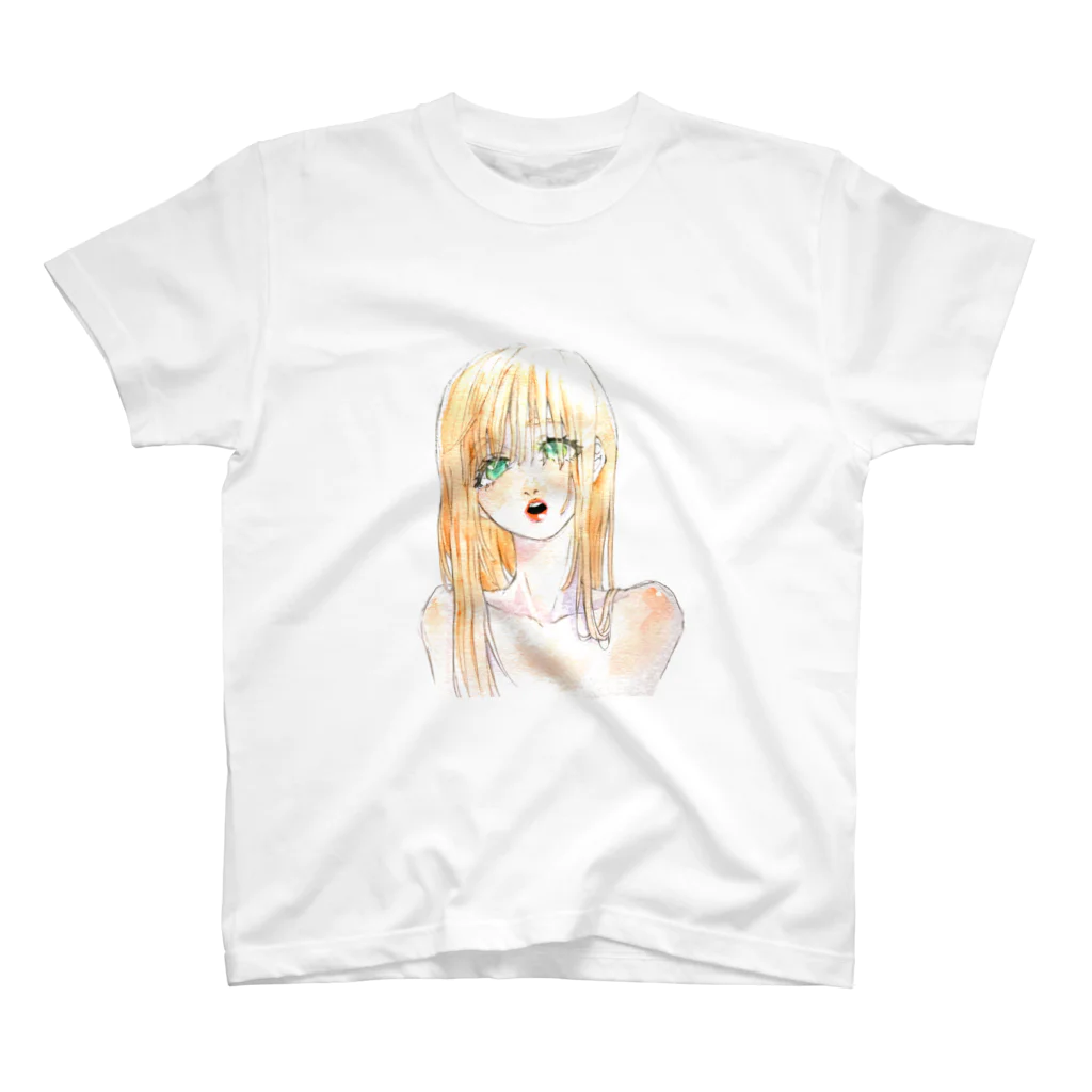 tamocchanの水彩の女の子 スタンダードTシャツ