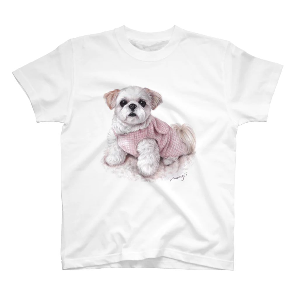 Momojiの犬画のシーズー79 スタンダードTシャツ