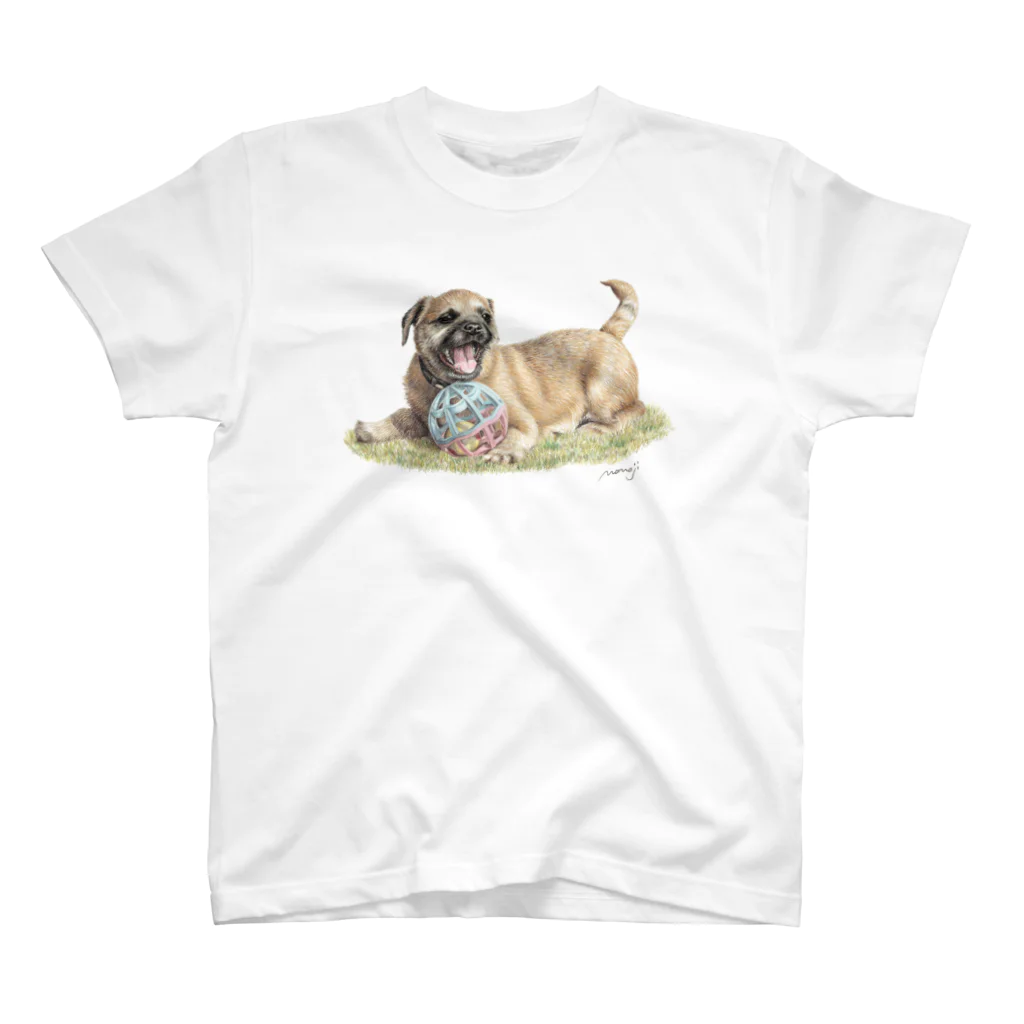 Momojiの犬画のボーダーテリア1 Regular Fit T-Shirt