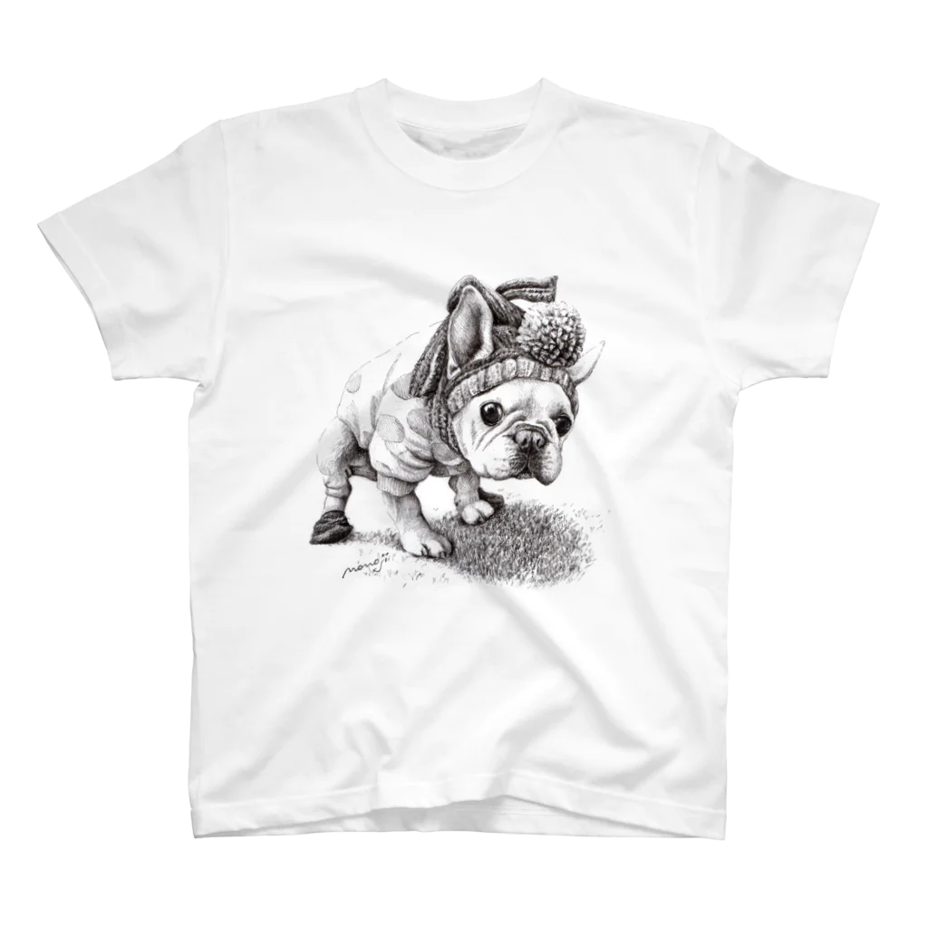 Momojiの犬画のフレブル6 スタンダードTシャツ