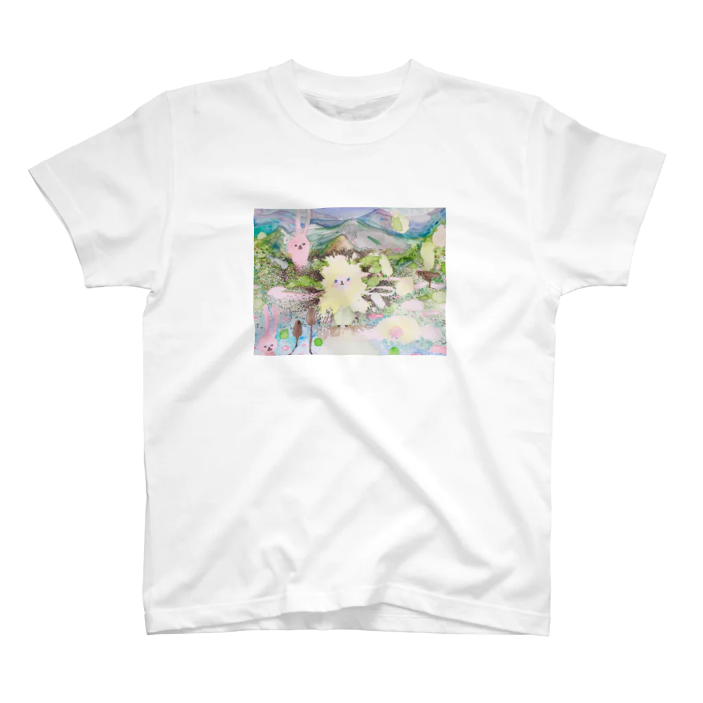 ハチワレと茶トラのやまがたひつじがヤマヤマいるところ Regular Fit T-Shirt