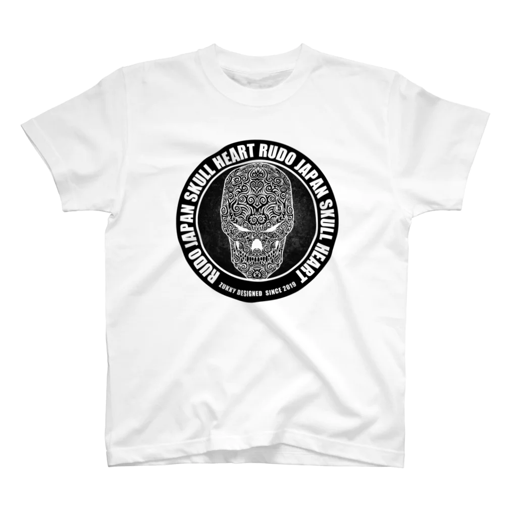 zukkyzukkyのRUDO JAPAN SKULL HEART Regular Fit T-Shirt