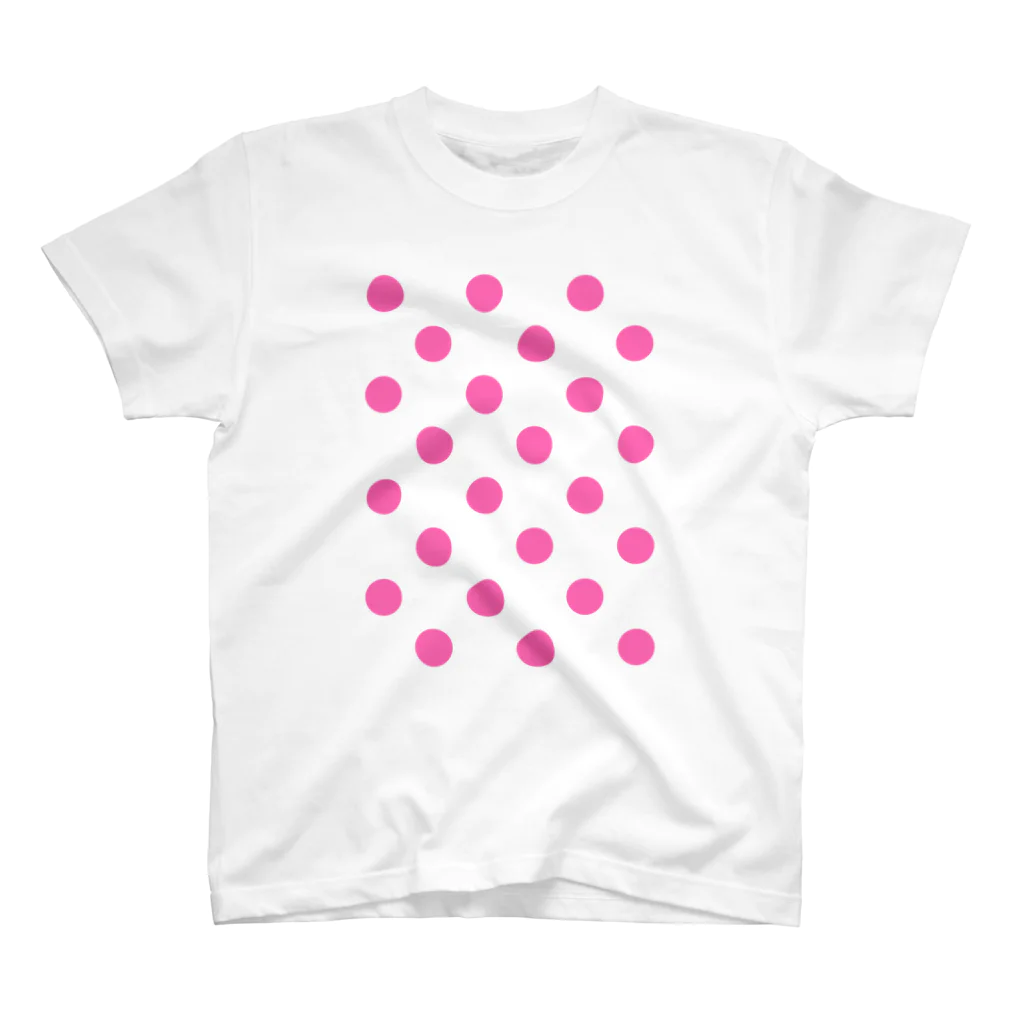 THEFUKURIのPolka dot pink スタンダードTシャツ