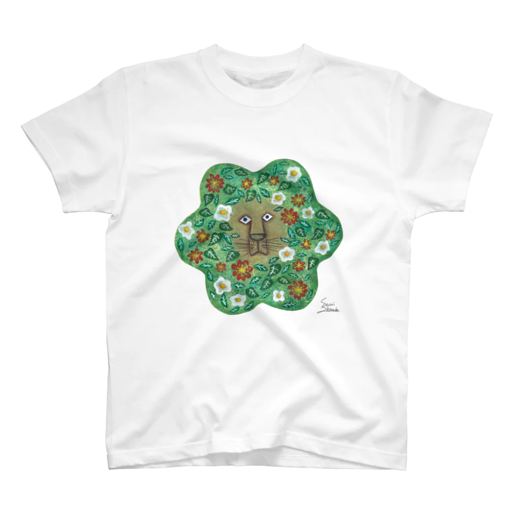 saorishinadaのライオンの花鬣 / Lion’s flower mane Regular Fit T-Shirt