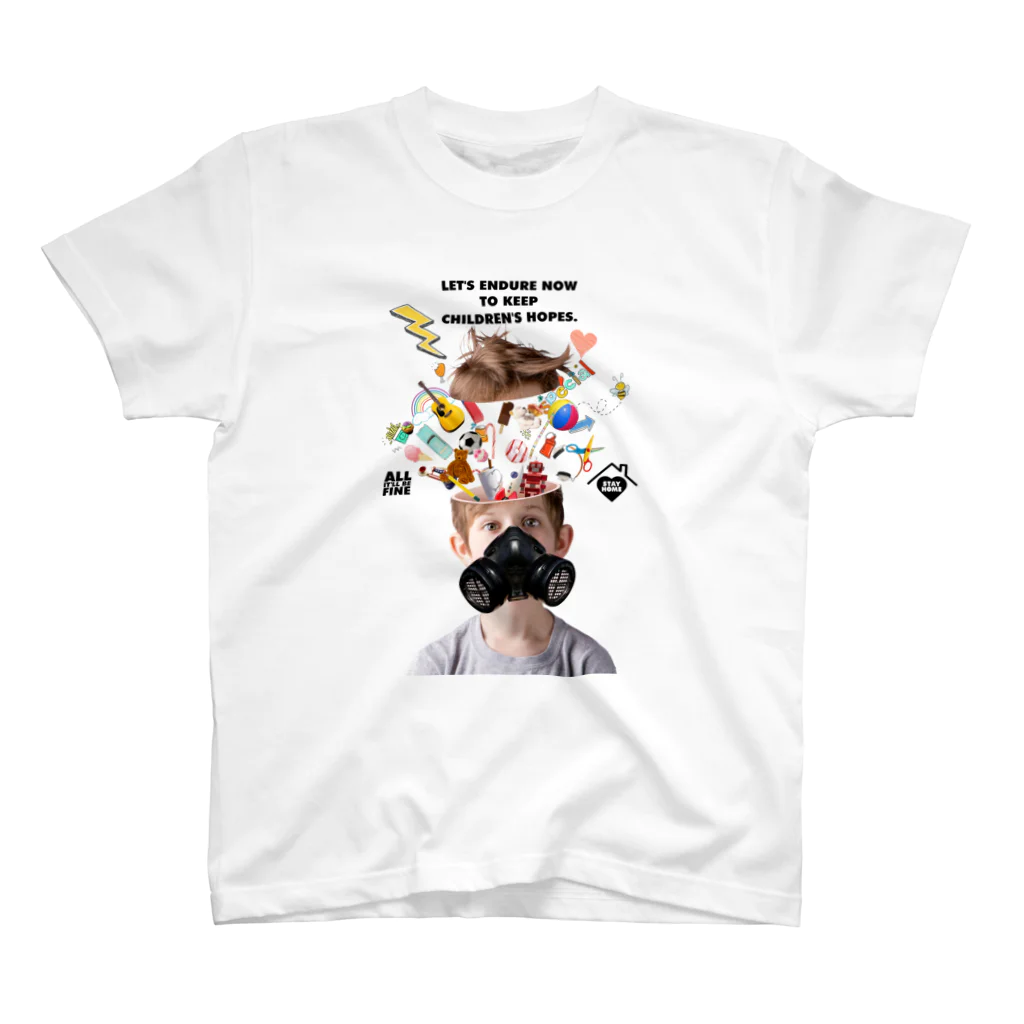 UNIREBORN WORKS ORIGINAL DESGIN SHOPのLET'S ENDURE NOW TO KEEP CHILDREN'S HOPES スタンダードTシャツ