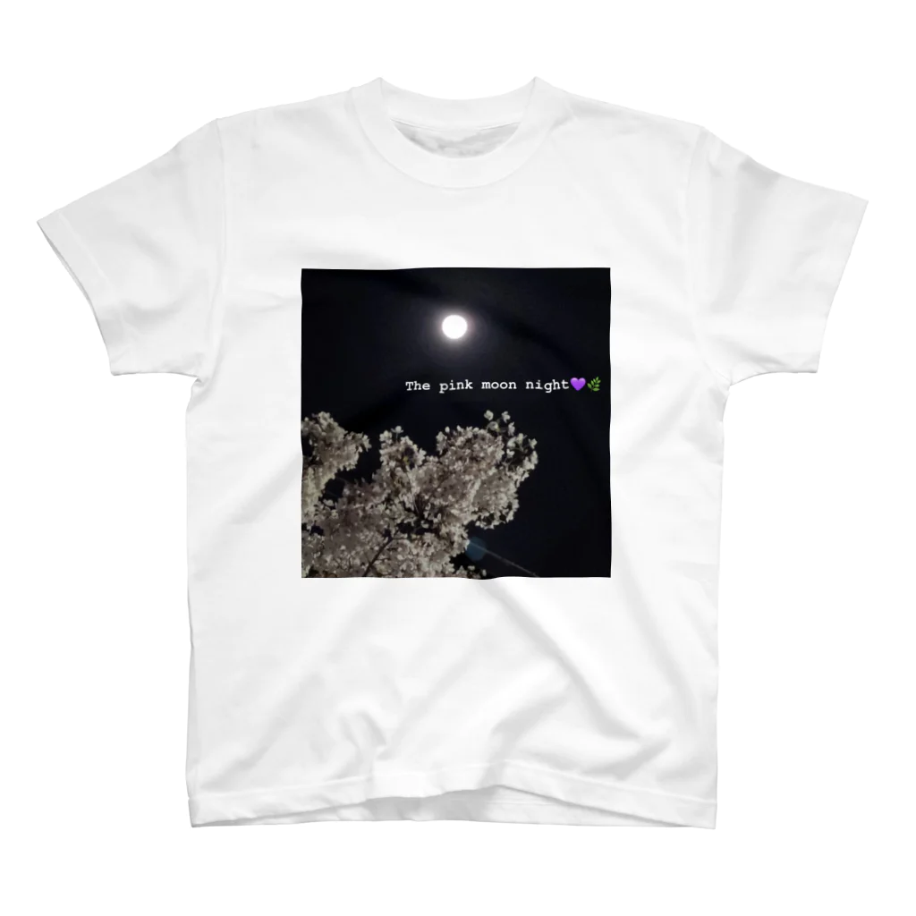 monacoのThe pink moon night スタンダードTシャツ