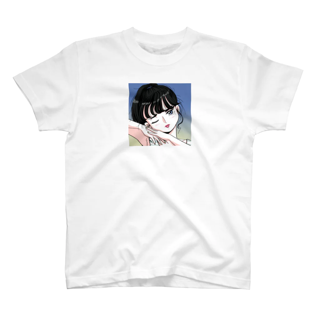 natsumi sato /イラストレーターの泣きぼくろの彼女 スタンダードTシャツ