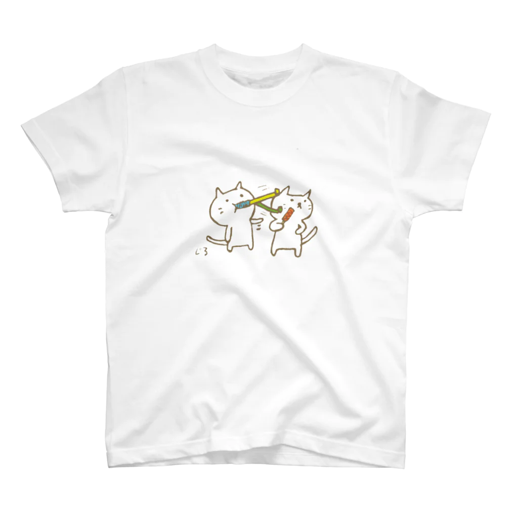 Hello Happy Catのピロピロ〜 Regular Fit T-Shirt