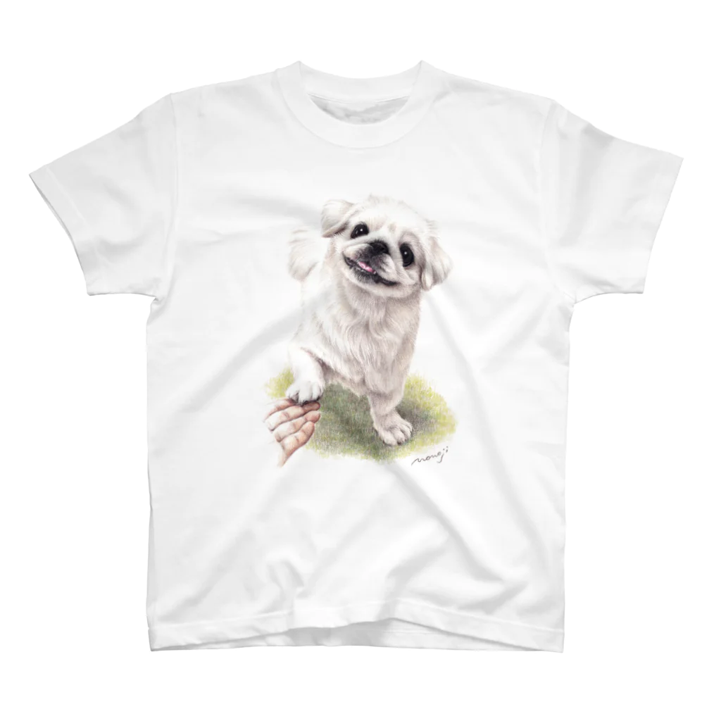 Momojiの犬画のペキニーズ1 スタンダードTシャツ