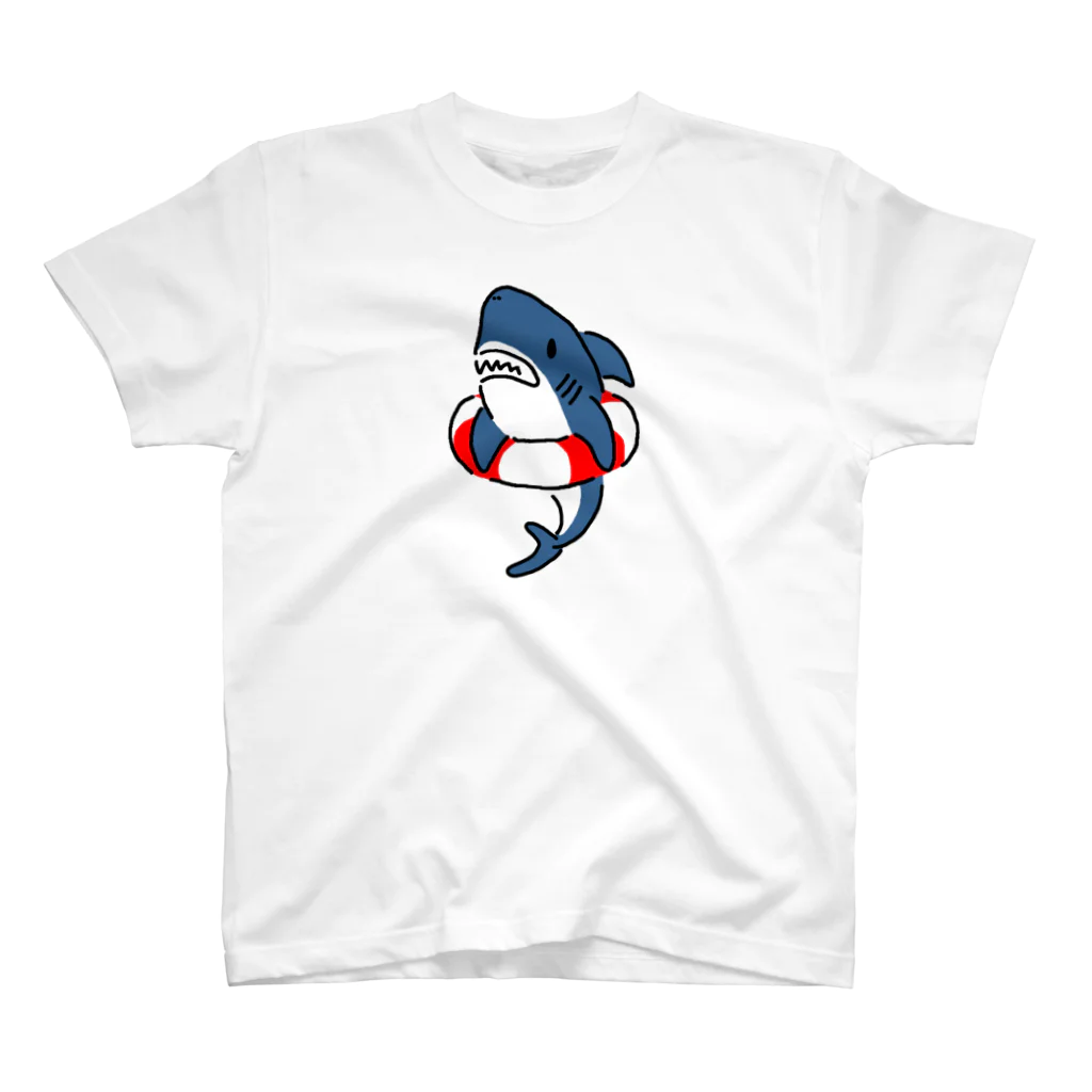 サメ わりとおもいのうきわを持つサメ Regular Fit T-Shirt