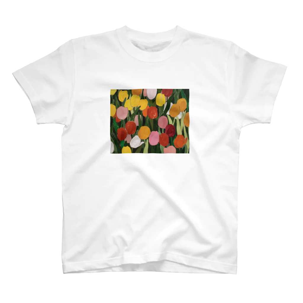 tsuetaniのチューリップの絵 Regular Fit T-Shirt