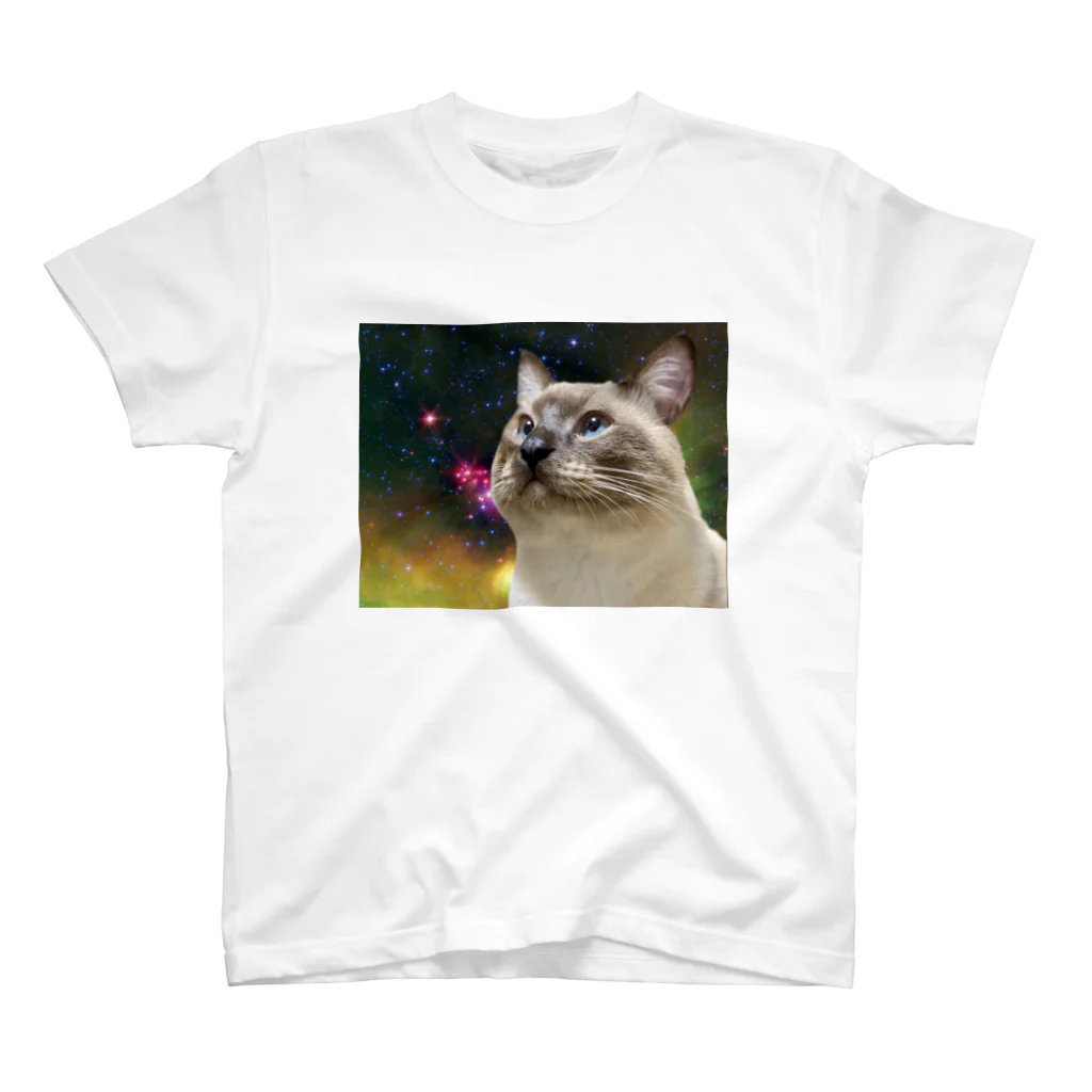 あずきショップの宇宙猫あずきくん Regular Fit T-Shirt