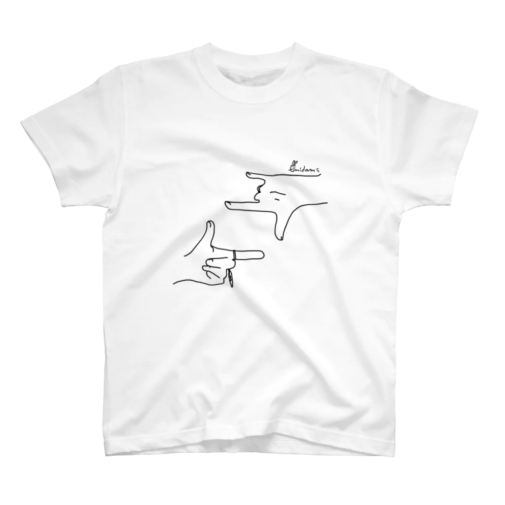 だむずしょっぷのlogo 黒文字 スタンダードTシャツ