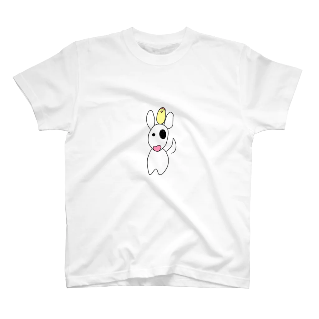 コッコ星のコザクラインコとブルテリア【カラー】 Regular Fit T-Shirt