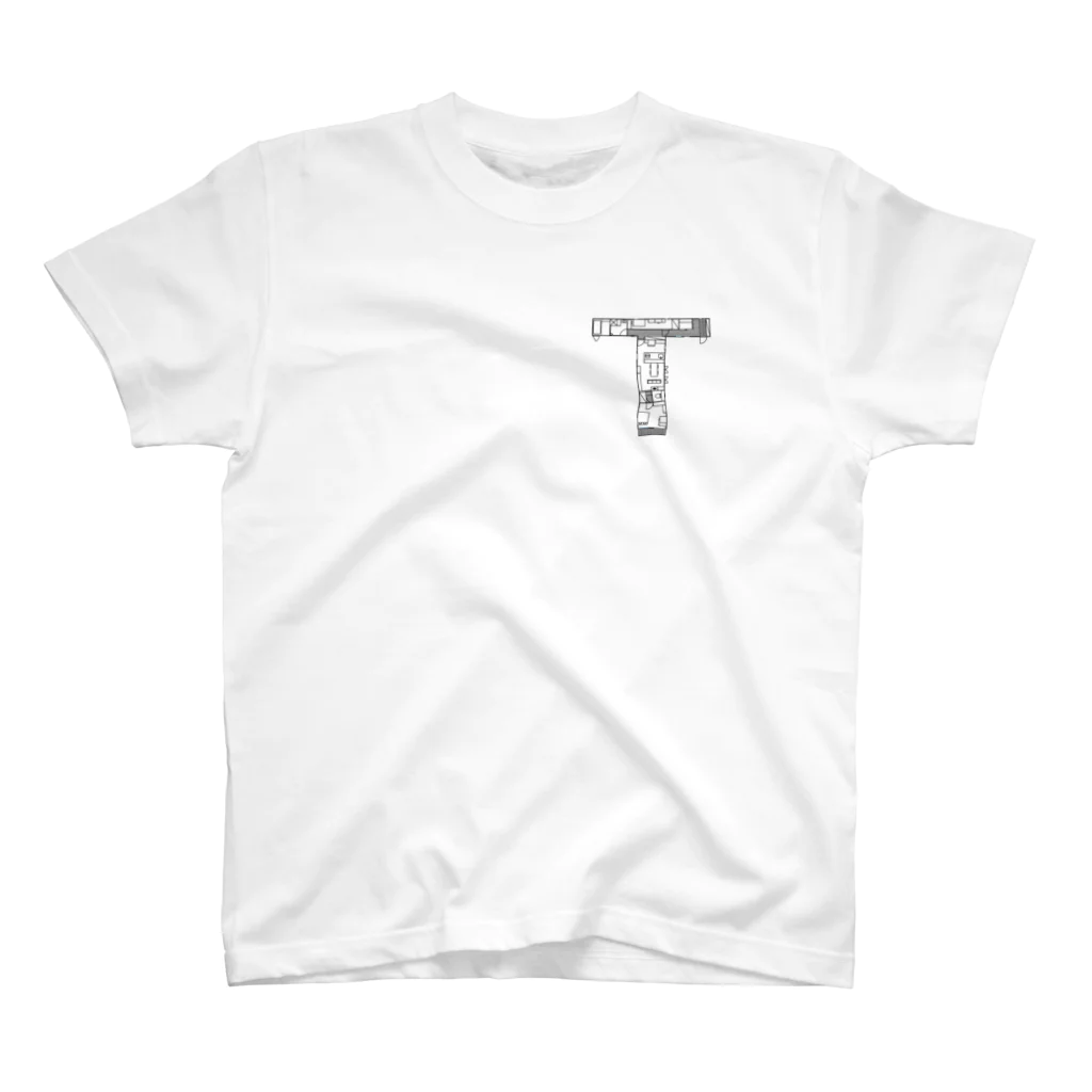 廣瀬優（ひろせゆう）のmadorizu room-T 【間取り図】 Regular Fit T-Shirt