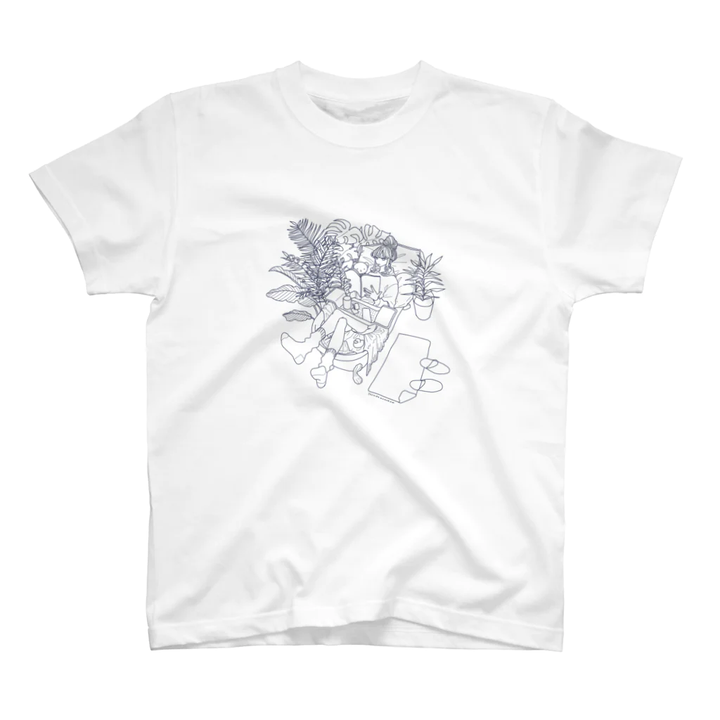 ヨシダモモカのバスタイム(線画) スタンダードTシャツ