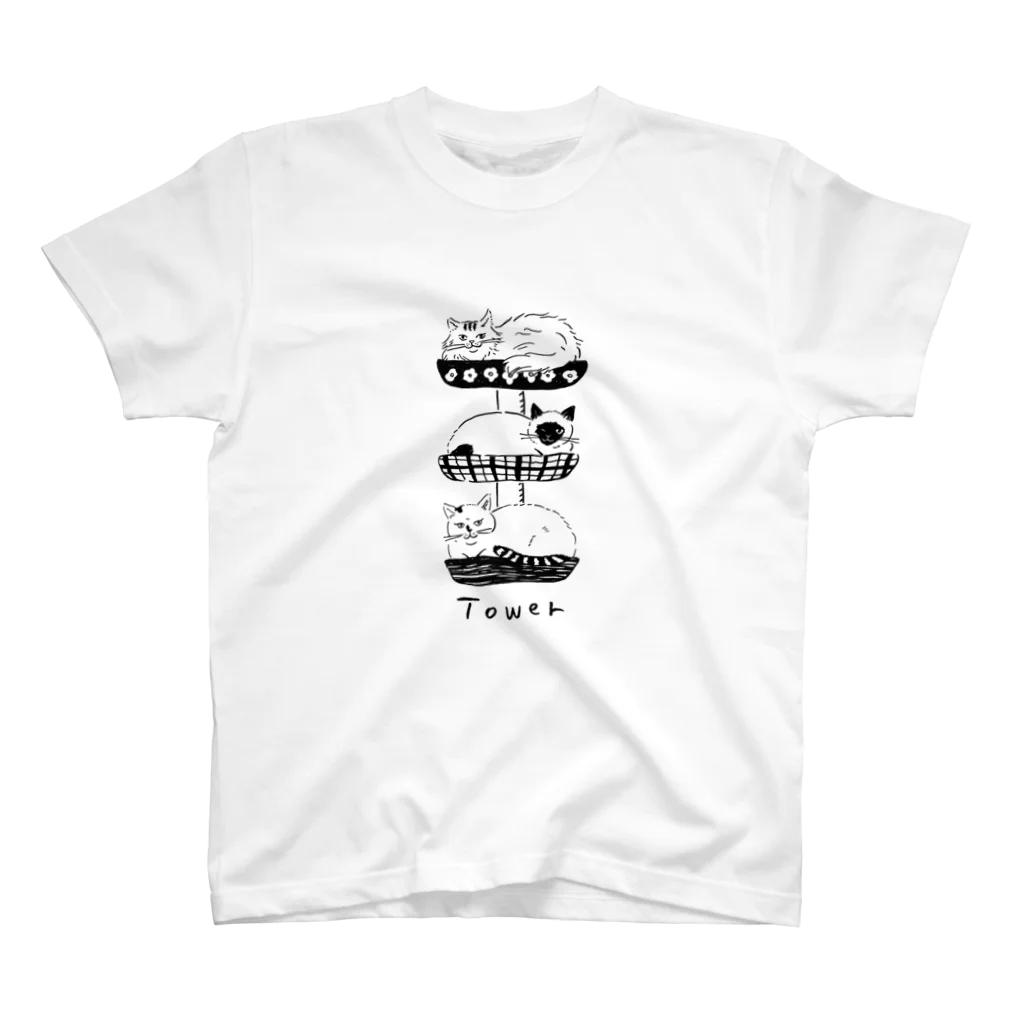 yukino apparel shopのcat tower スタンダードTシャツ