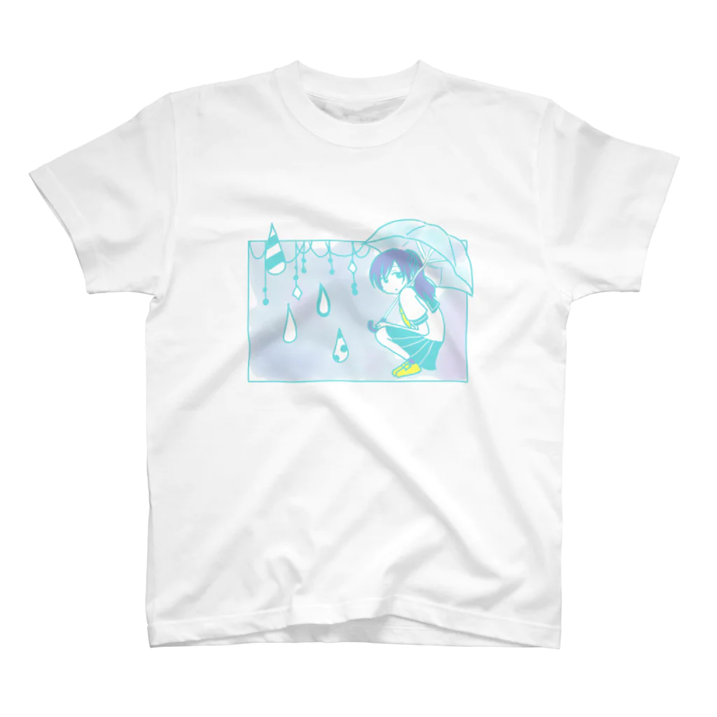 いぬおかの雨の日の女の子 Regular Fit T-Shirt